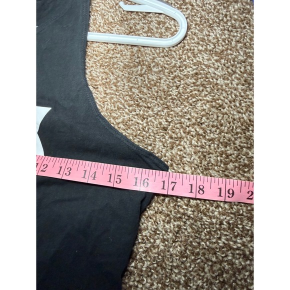 PINK Victorias Secret Black Ribbed Logo Tank Bodysuit Womens Large - Picture 5 of 6
